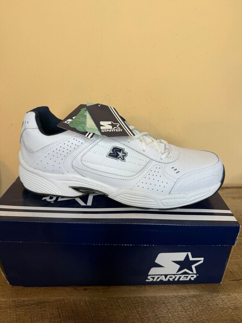 NWT Starter Star Walker men's walking shoes size 14W wide width navy blue